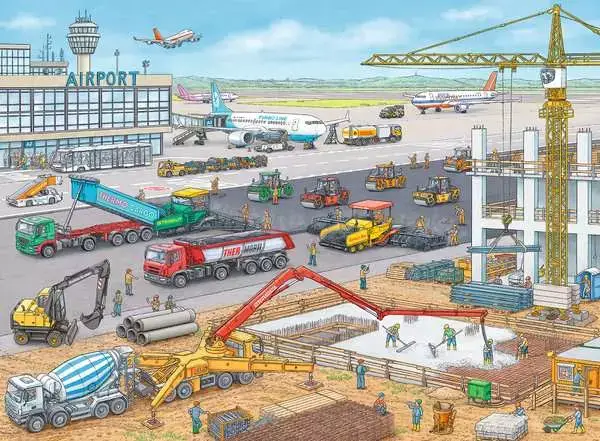 Ravensberger Matratzen Kinderpuzzle ab 6 Jahren - Baustelle am Flughafen - 100 Teile Hotsell
