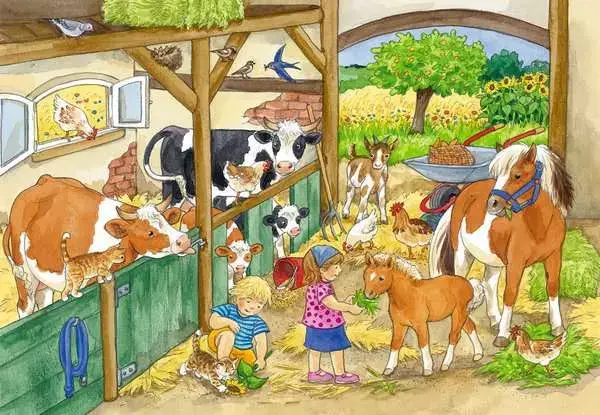 Ravensberger Matratzen Kinderpuzzle ab 4 Jahren - Fröhliches Landleben - 24 Teile Muttertagsangebot