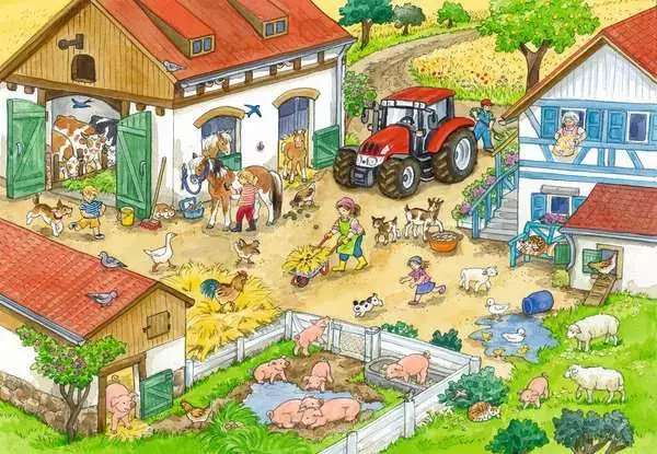 Ravensberger Matratzen Kinderpuzzle ab 4 Jahren - Fröhliches Landleben - 24 Teile Muttertagsangebot