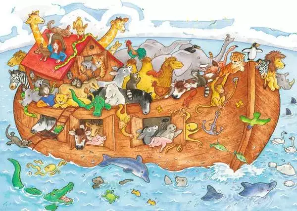 Ravensberger Matratzen Kinderpuzzle ab 4 Jahren - Die große Arche Noah - 48 Teile Nur für heute