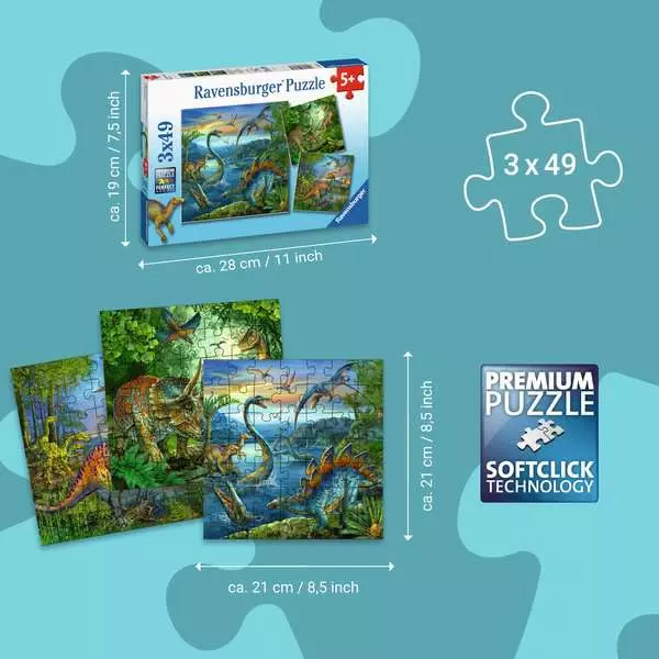 Ravensberger Matratzen Kinderpuzzle ab 5 Jahren - Faszination Dinosaurier - 49 Teile Riesige Rabatte