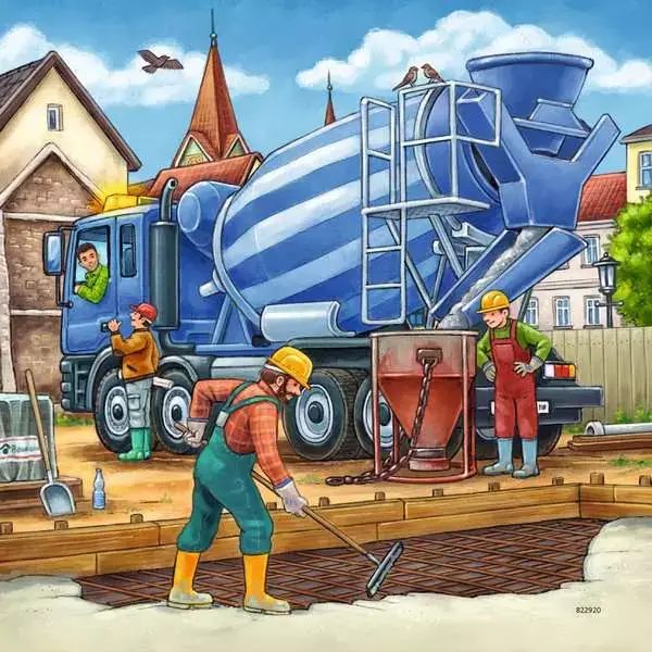 Ravensberger Matratzen Kinderpuzzle ab 5 Jahren - Große Baufahrzeuge - 49 Teile Speichern exportieren