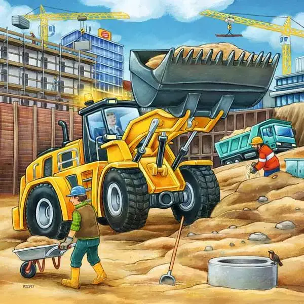 Ravensberger Matratzen Kinderpuzzle ab 5 Jahren - Große Baufahrzeuge - 49 Teile Speichern exportieren