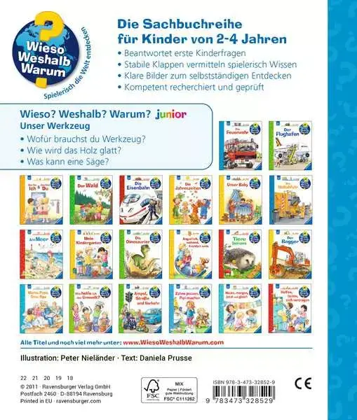 Ravensberger Matratzen Ravensburger Wieso? Weshalb? Warum? junior, Band 40: Unser Werkzeug Sonderangebot der Fabrik