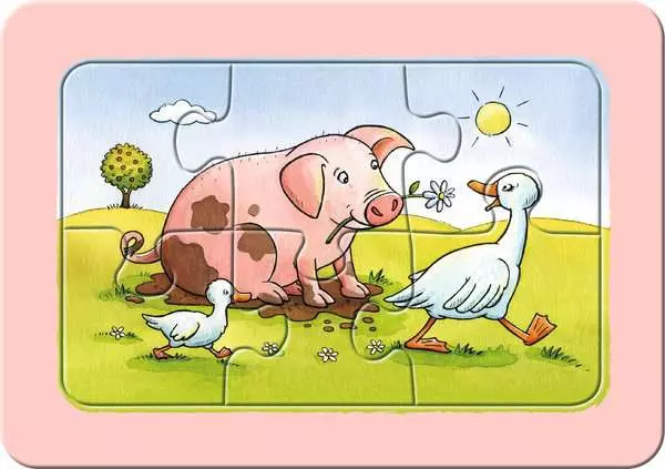 Ravensberger Matratzen Kinderpuzzle ab 2 Jahren - Gute Tierfreunde - 6 Teile Speichern exportieren