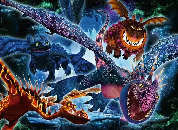 Ravensberger Matratzen Kinderpuzzle ab 6 Jahren - Leuchtende Dragons - 100 Teile Black Friday Preise