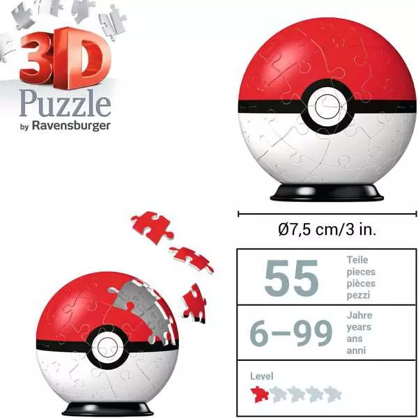 Ravensberger Matratzen 3D Puzzle Ball Pokémon Pokéball 50% Rabatt für begrenzte Zeit