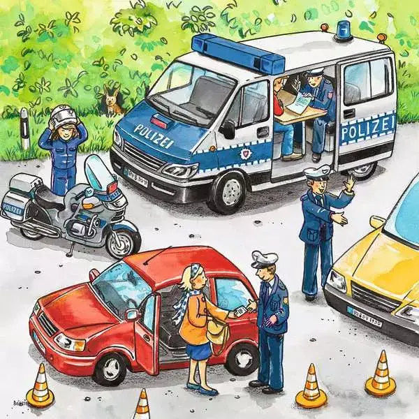 Ravensberger Matratzen Kinderpuzzle ab 5 Jahren - Polizeieinsatz - 49 Teile Fabrikpreis