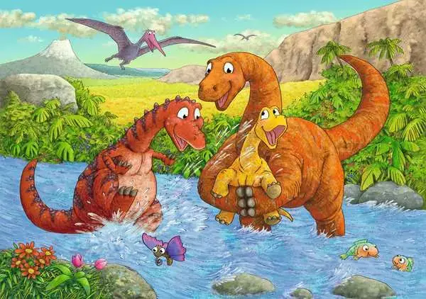 Ravensberger Matratzen Kinderpuzzle ab 4 Jahren - Spielende Dinos - 24 Teile VIP-Rabatte