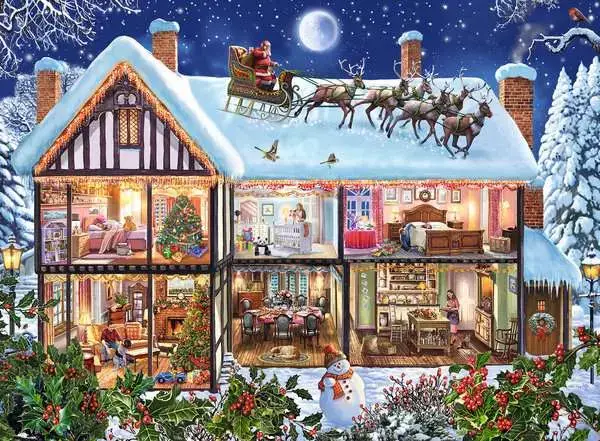 Ravensberger Matratzen Kinderpuzzle ab 6 Jahren - Weihnachten zu Hause - 100 Teile Bis zu 50% Rabatt