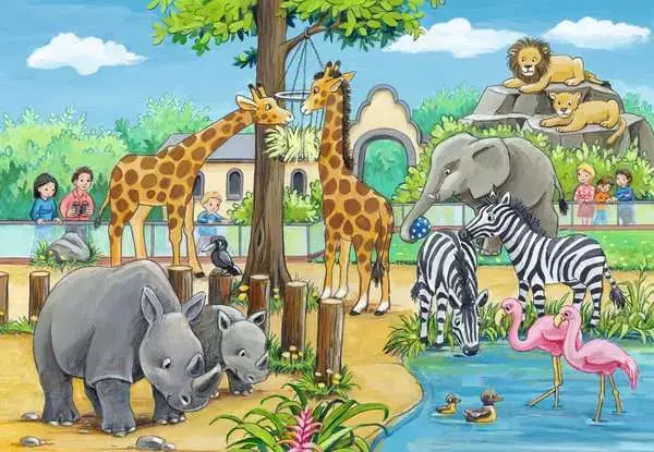 Ravensberger Matratzen Kinderpuzzle ab 4 Jahren - Willkommen im Zoo - 24 Teile Nur noch ein Tag übrig