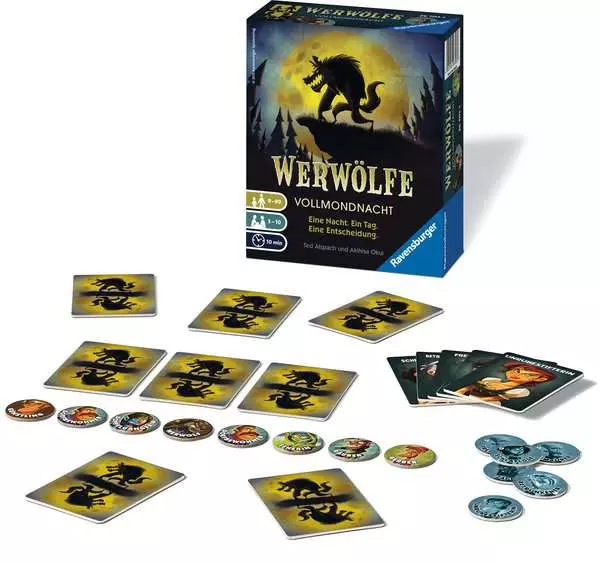 Ravensberger Matratzen Werwölfe Vollmondnacht - Spiel ab 9 Jahren Kostenloser Versand international