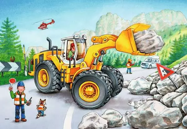Ravensberger Matratzen Kinderpuzzle ab 4 Jahren - Bagger und Waldtraktor - 24 Teile Fabrikladen