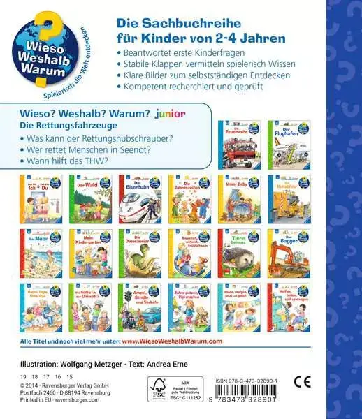 Ravensberger Matratzen Ravensburger Wieso? Weshalb? Warum? junior, Band 23: Die Rettungsfahrzeuge Fabrikverkauf