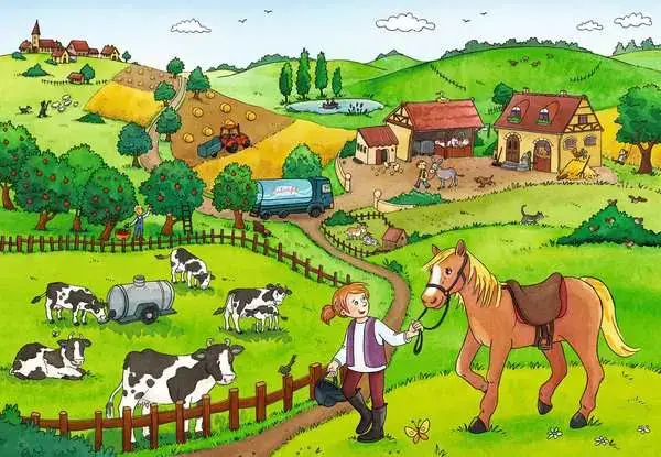 Ravensberger Matratzen Kinderpuzzle ab 3 Jahren - Fleißig auf dem Bauernhof - 12 Teile Neueste Mode