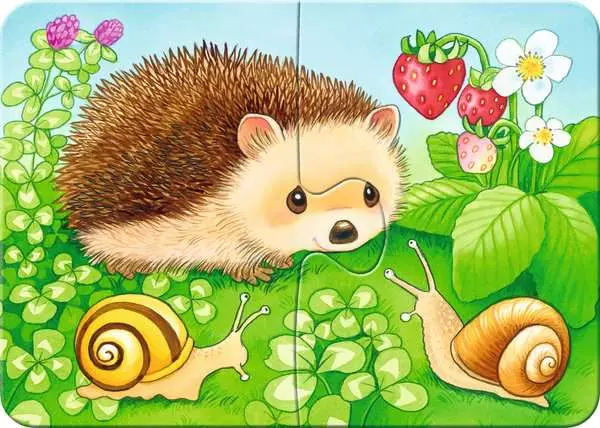 Ravensberger Matratzen Kinderpuzzle ab 2 Jahren - Süße Gartenbewohner - 2 + 4 + 6 + 8 Teile Große Rabatte