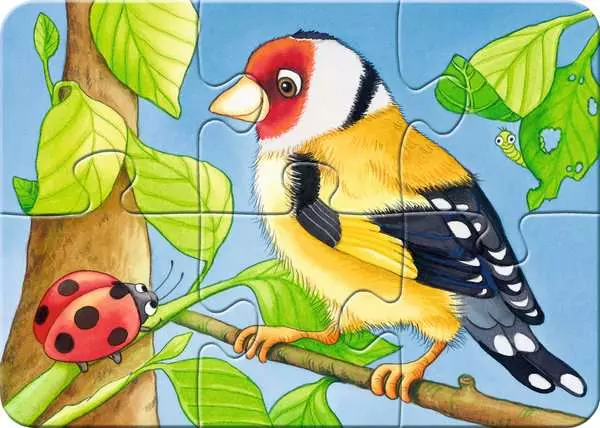 Ravensberger Matratzen Kinderpuzzle ab 2 Jahren - Süße Gartenbewohner - 2 + 4 + 6 + 8 Teile Große Rabatte