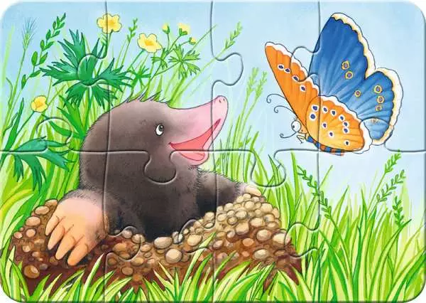 Ravensberger Matratzen Kinderpuzzle ab 2 Jahren - Süße Gartenbewohner - 2 + 4 + 6 + 8 Teile Große Rabatte