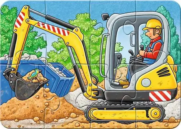 Ravensberger Matratzen Kinderpuzzle ab 2 Jahren - Bei der Arbeit - 2 + 4 + 6 + 8 Teile Kostenlose Rückgabe