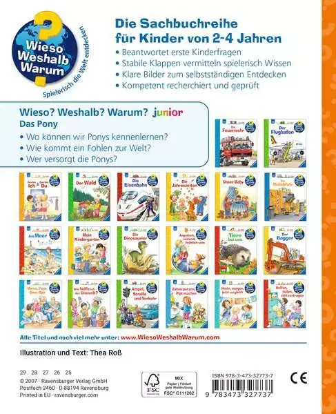 Ravensberger Matratzen Ravensburger Wieso? Weshalb? Warum? junior, Band 20: Das Pony Speichern exportieren