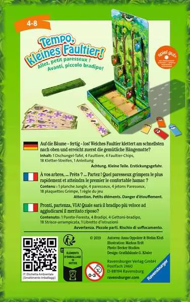 Ravensberger Matratzen Tempo, kleines Faultier! - Reisespiel ab 4 Jahren Kostenloser Versand