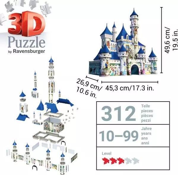 Ravensberger Matratzen 3D Puzzle Walt Disney Schloss Versandkostenfrei