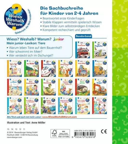 Ravensberger Matratzen Ravensburger Wieso? Weshalb? Warum? Mein junior-Lexikon: Tiere Weihnachtsangebot