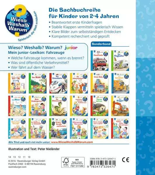 Ravensberger Matratzen Ravensburger Wieso? Weshalb? Warum? Mein junior-Lexikon: Fahrzeuge Muttertagsangebot