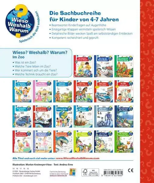 Ravensberger Matratzen Ravensburger Wieso? Weshalb? Warum?, Band 45: Im Zoo Begrenzt auf 3 Tage