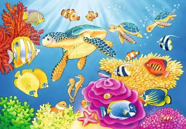 Ravensberger Matratzen Kinderpuzzle ab 4 Jahren - Kunterbunte Unterwasserwelt - 24 Teile Im Verkauf