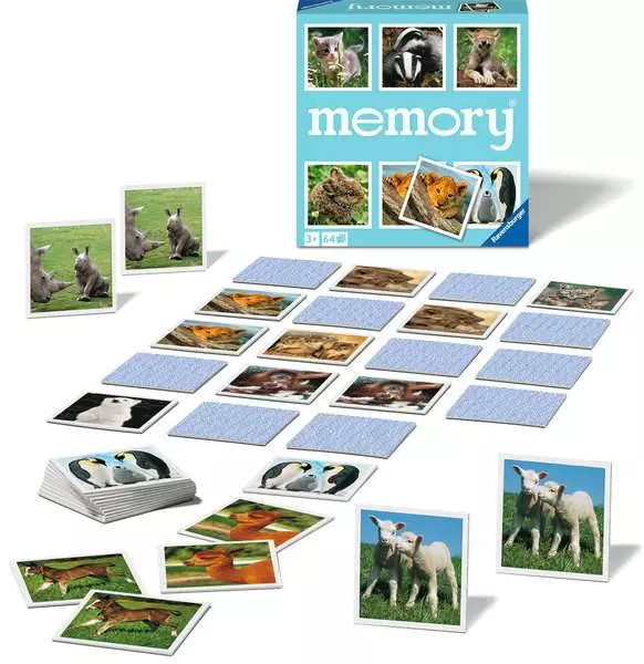 Ravensberger Matratzen memory® Tierkinder - Kinderspiel ab 3 Jahren 50% Rabatt für begrenzte Zeit