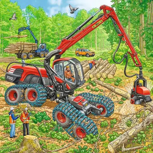 Ravensberger Matratzen Kinderpuzzle ab 5 Jahren - Große Maschinen - 49 Teile Limitierter Zeitrabatt