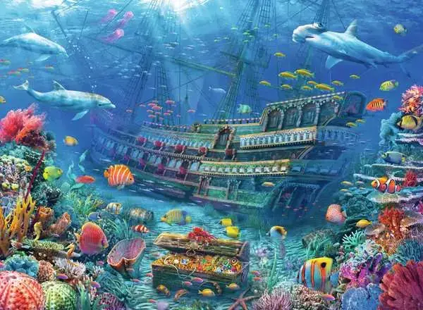 Ravensberger Matratzen Kinderpuzzle ab 8 Jahren - Versunkenes Schiff - 200 Teile Preisnachlass