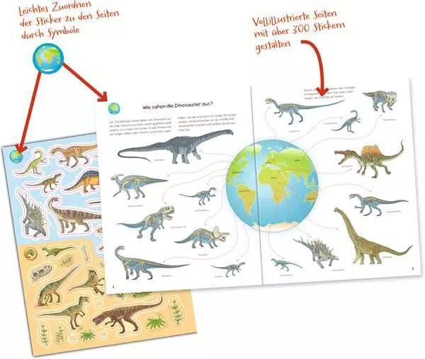 Ravensberger Matratzen Ravensburger Wieso? Weshalb? Warum? Stickerheft: Dinosaurier Saisonschlussverkauf