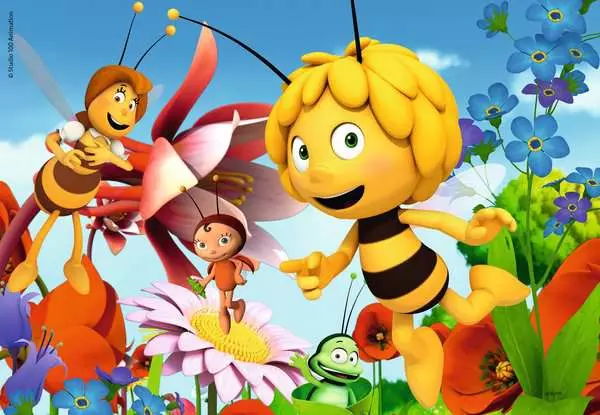 Ravensberger Matratzen Kinderpuzzle ab 3 Jahren - Biene Maja auf der Blumenwiese - 12 Teile Jubiläumsangebot