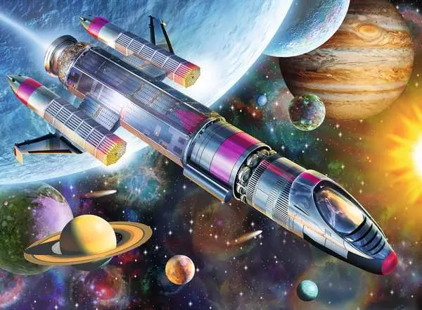 Ravensberger Matratzen Kinderpuzzle ab 6 Jahren - Mission im Weltall - 100 Teile Letzter Tag