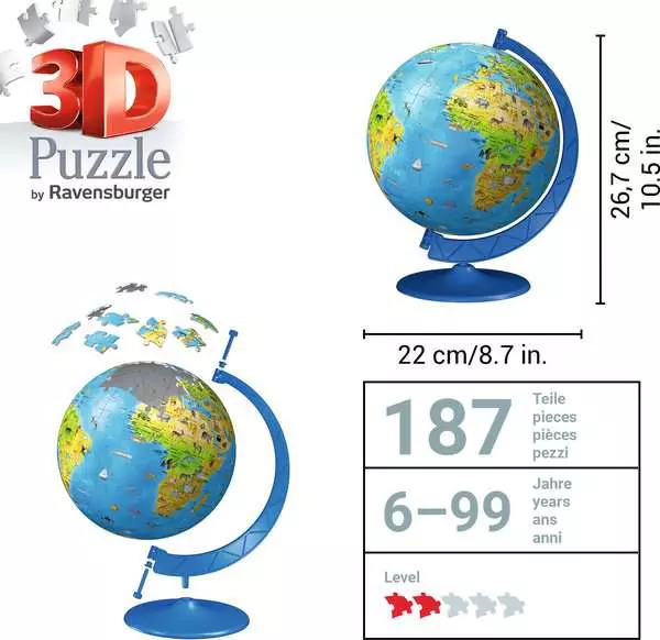 Ravensberger Matratzen 3D Puzzle Ball Kinderglobus in deutscher Sprache Zeitbegrenzte Promotion
