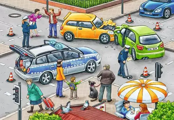 Ravensberger Matratzen Kinderpuzzle ab 3 Jahren - Mit Blaulicht unterwegs - 12 Teile 50% Rabatt für begrenzte Zeit