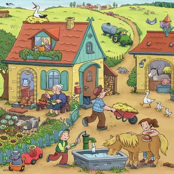 Ravensberger Matratzen Kinderpuzzle ab 5 Jahren - Viel los auf dem Bauernhof - 49 Teile Großer Ausverkauf