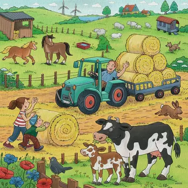 Ravensberger Matratzen Kinderpuzzle ab 5 Jahren - Viel los auf dem Bauernhof - 49 Teile Großer Ausverkauf