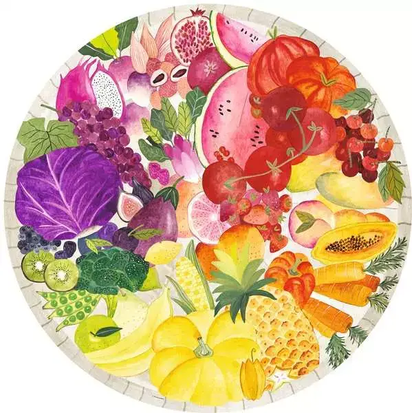 Ravensberger Matratzen Puzzle 500 Teile - Circle of Colors - Fruits & Vegetables Lagerräumung
