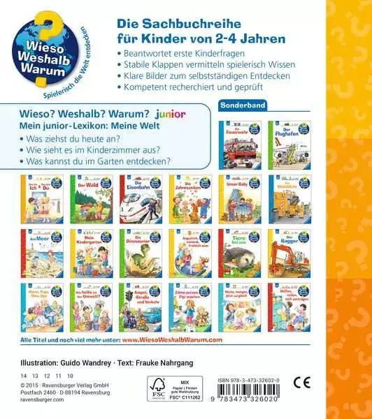 Ravensberger Matratzen Ravensburger Wieso? Weshalb? Warum? Mein junior-Lexikon: Meine Welt Neuheiten