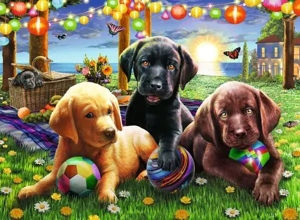 Ravensberger Matratzen Kinderpuzzle ab 6 Jahren - Hunde Picknick - 100 Teile VIP-Rabatte