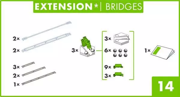 Ravensberger Matratzen GraviTrax Extension Bridges - Kugelbahn-Erweiterung für Kinder ab 8 Jahren Letzter Tag