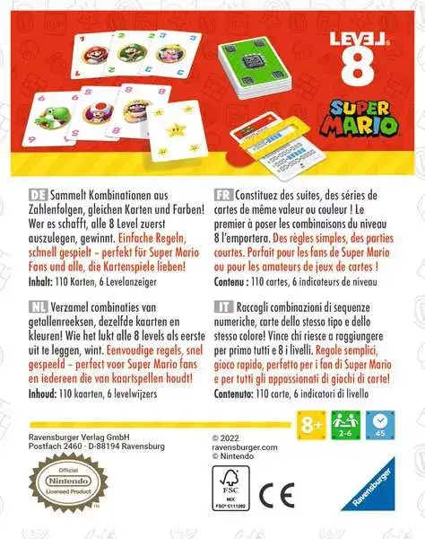 Ravensberger Matratzen Super Mario Level 8 - Kartenspiel ab 8 Jahren Discount Store für neue Produkte