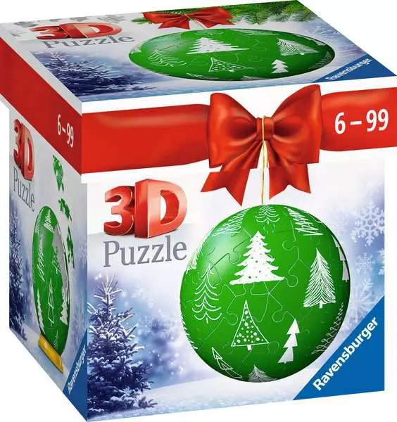 Ravensberger Matratzen 3D Puzzle Ball Weihnachtskugel Tannenbaum Nur noch ein Tag übrig