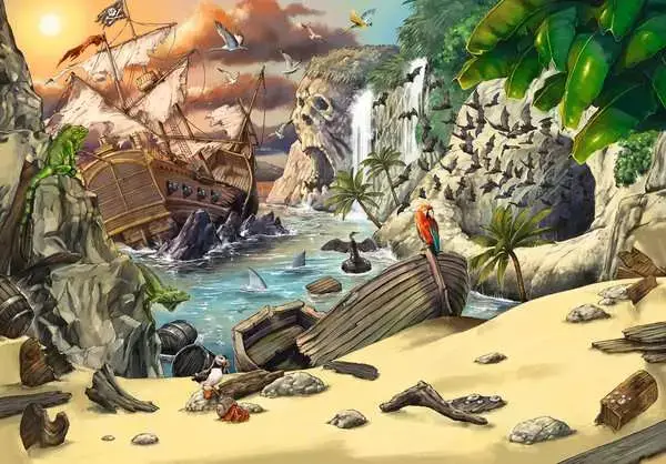 Ravensberger Matratzen Kinderpuzzle ab 9 Jahren - EXIT Puzzle Kids Das Piratenabenteuer - 368 Teile Versandkostenfrei