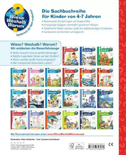 Ravensberger Matratzen Ravensburger Wieso? Weshalb? Warum?, Band 6: Wir entdecken die Riesenfahrzeuge Flash Sale