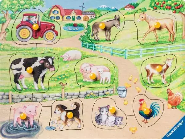 Ravensberger Matratzen Kinderpuzzle ab 2 Jahren - Morgens auf dem Bauernhof - 10 Teile Cyber Monday
