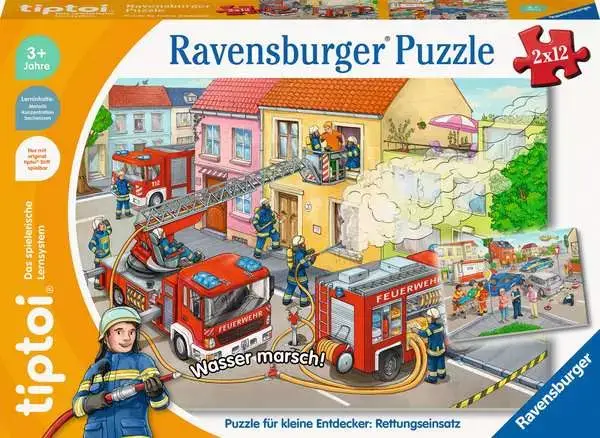 Ravensberger Matratzen Kinderpuzzle ab 3 Jahren - tiptoi® Puzzle für kleine Entdecker: Rettungseinsatz - 12 Teile Valentinstagsangebot